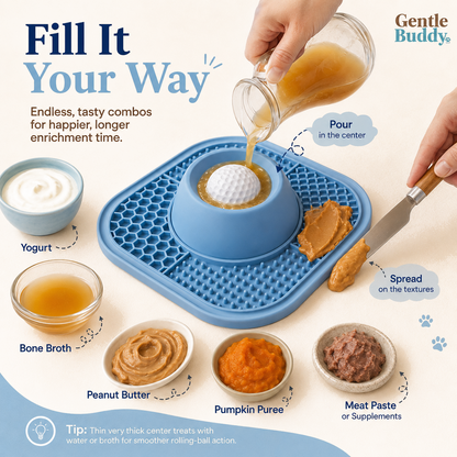 Fill guide showing broth in the rolling-ball center and spreads on the lick zones